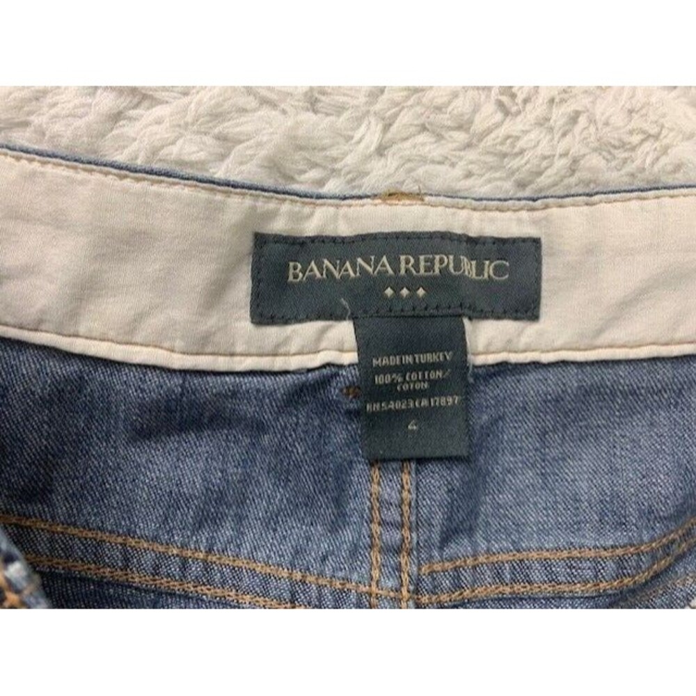 Banana Republic Size 4 Womens Jeans Wide Leg Low Rise Med Wash - Picture 2 of 3